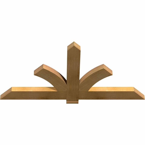 Ekena Millwork Redmond Rough Sawn Timber Gable Bracket, Western Red Cedar, 48"W x 24"H x 2"D x 4"F, 12/12 Pitch GBW048X24X0204RED00RWR - main